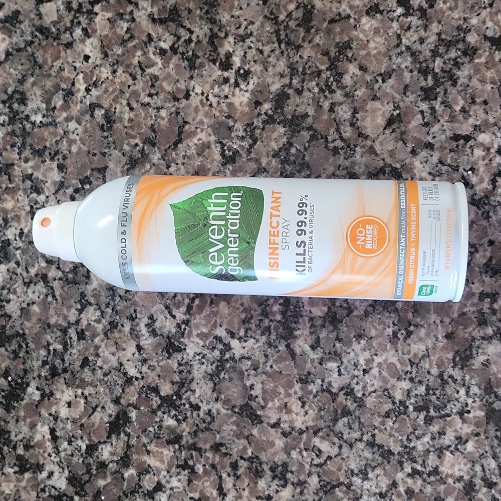 Seventh Generation Disinfectant Spray new no rinse required 13.9oz  fresh citrus